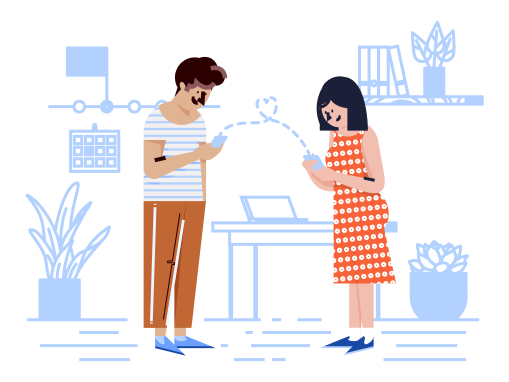Video chat illustration